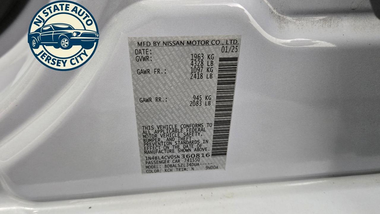 2025 Nissan Altima 2.5 SR Jersey City NJ