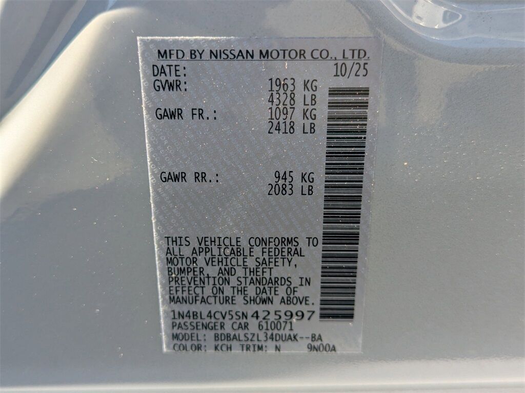 2025 Nissan Altima 2.5 SR Kennesaw GA