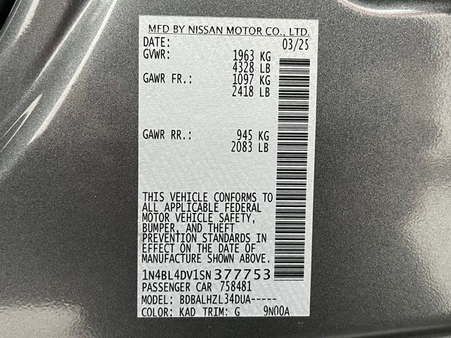 2025 Nissan Altima 2.5 SV Carrollton TX