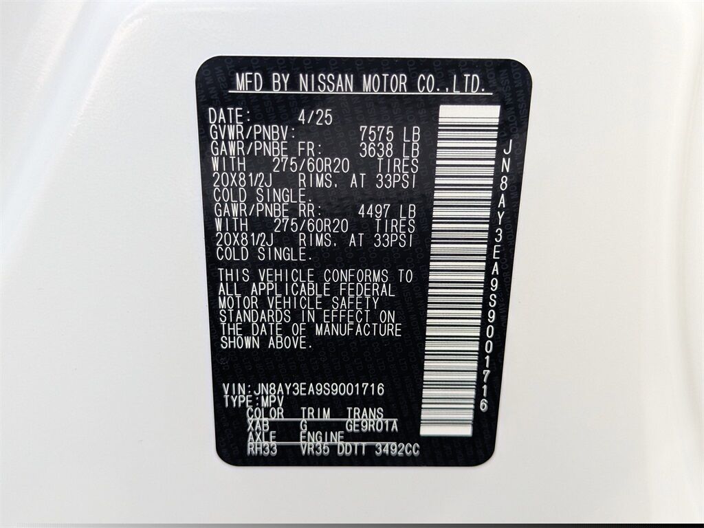 2025 Nissan Armada Platinum Kennesaw GA