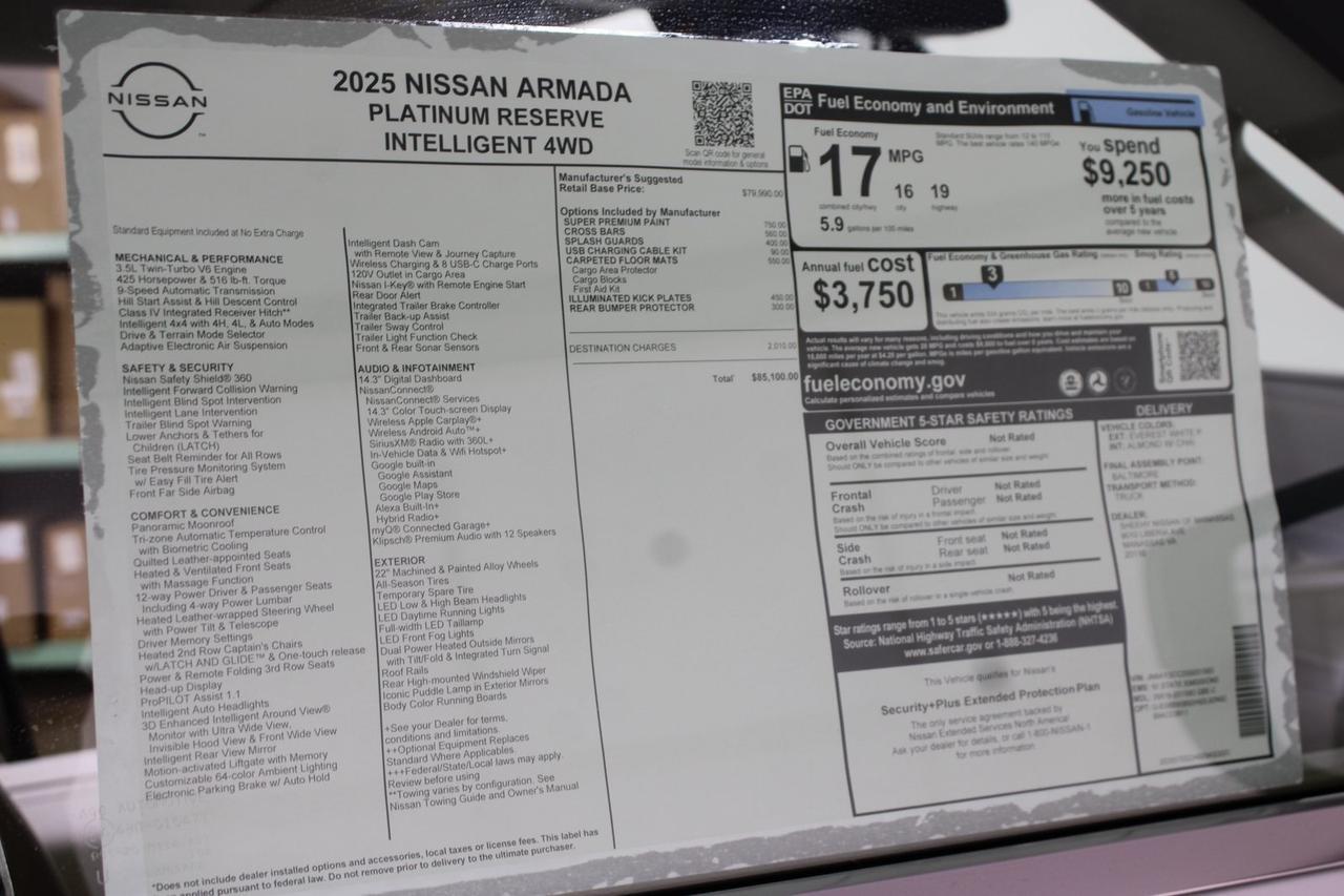 2025 Nissan Armada Platinum Reserve Manassas VA