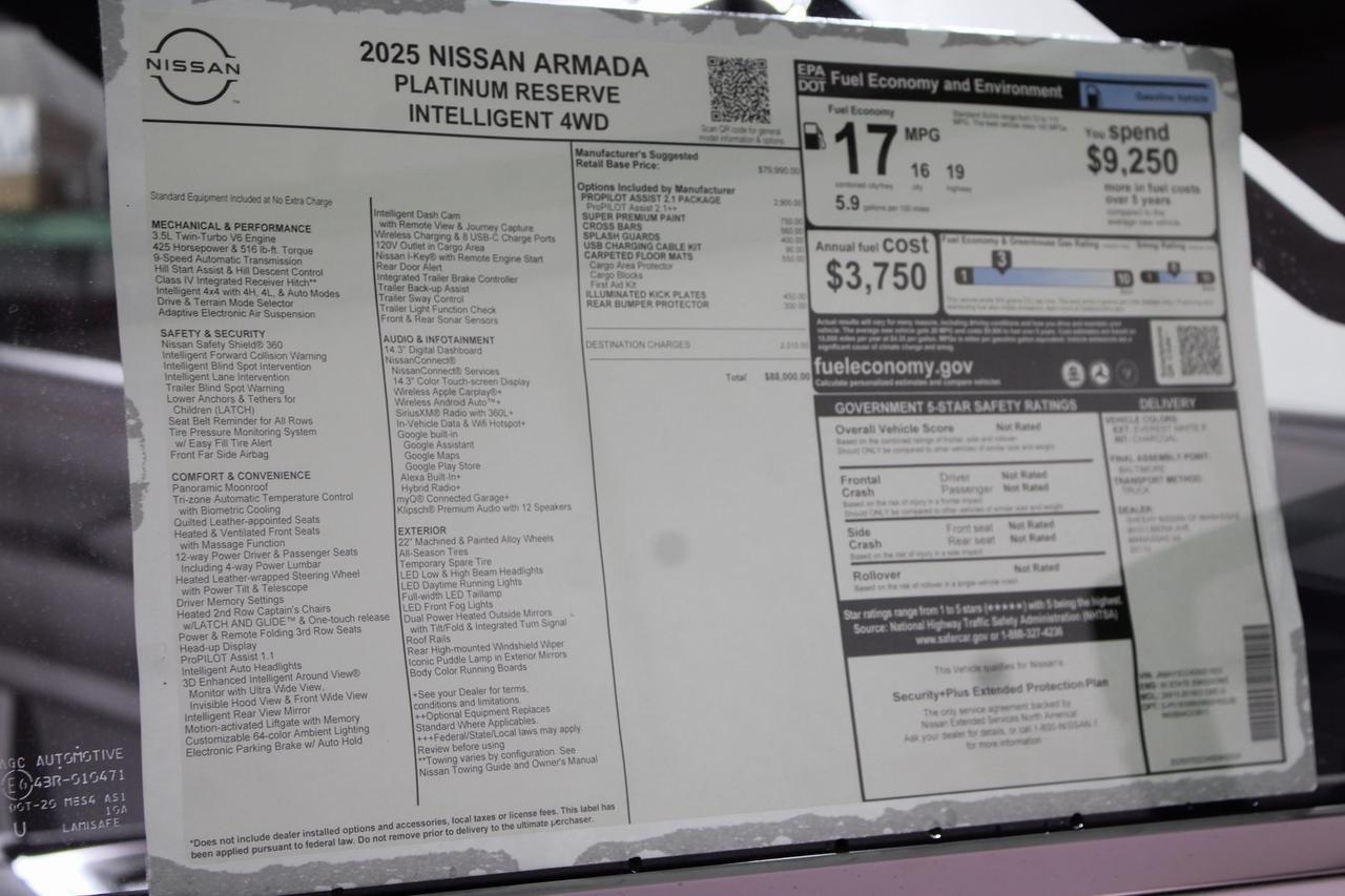 2025 Nissan Armada Platinum Reserve Manassas VA