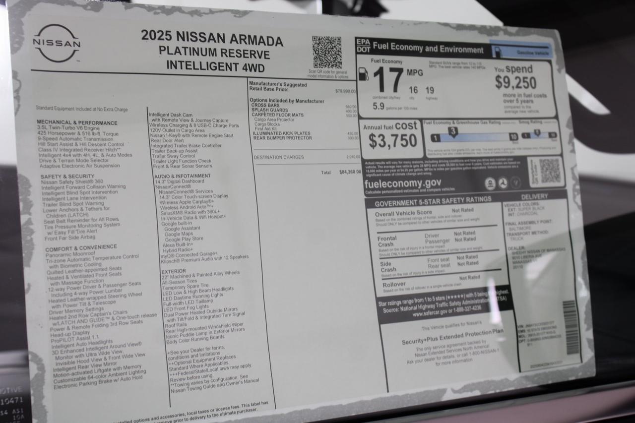 2025 Nissan Armada Platinum Reserve Manassas VA