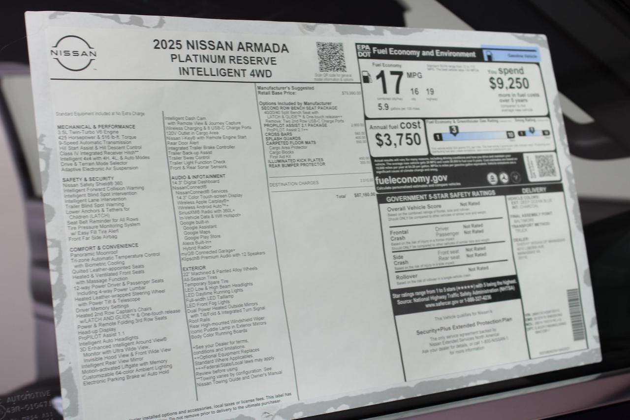 2025 Nissan Armada Platinum Reserve Manassas VA