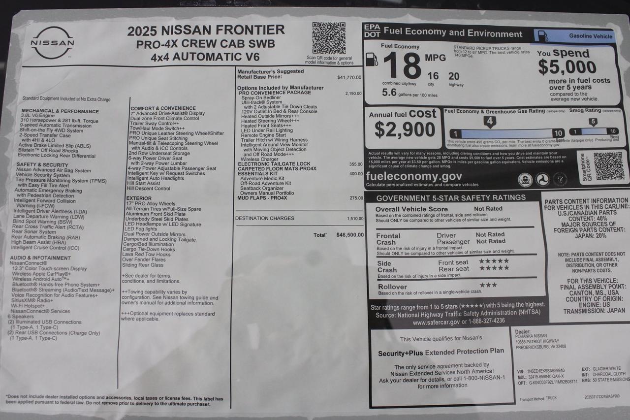 2025 Nissan Frontier PRO-4X Manassas VA