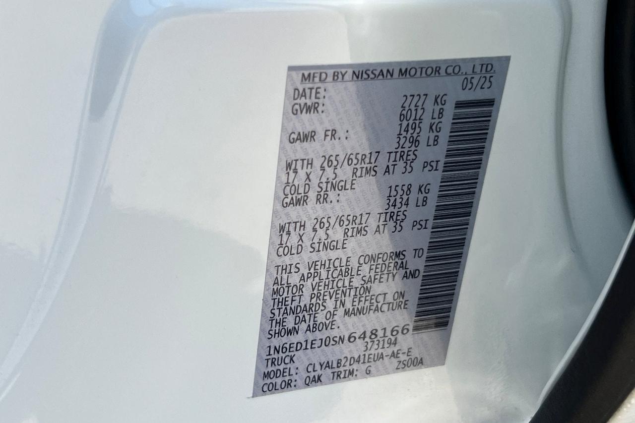 2025 Nissan Frontier SV Roseville CA