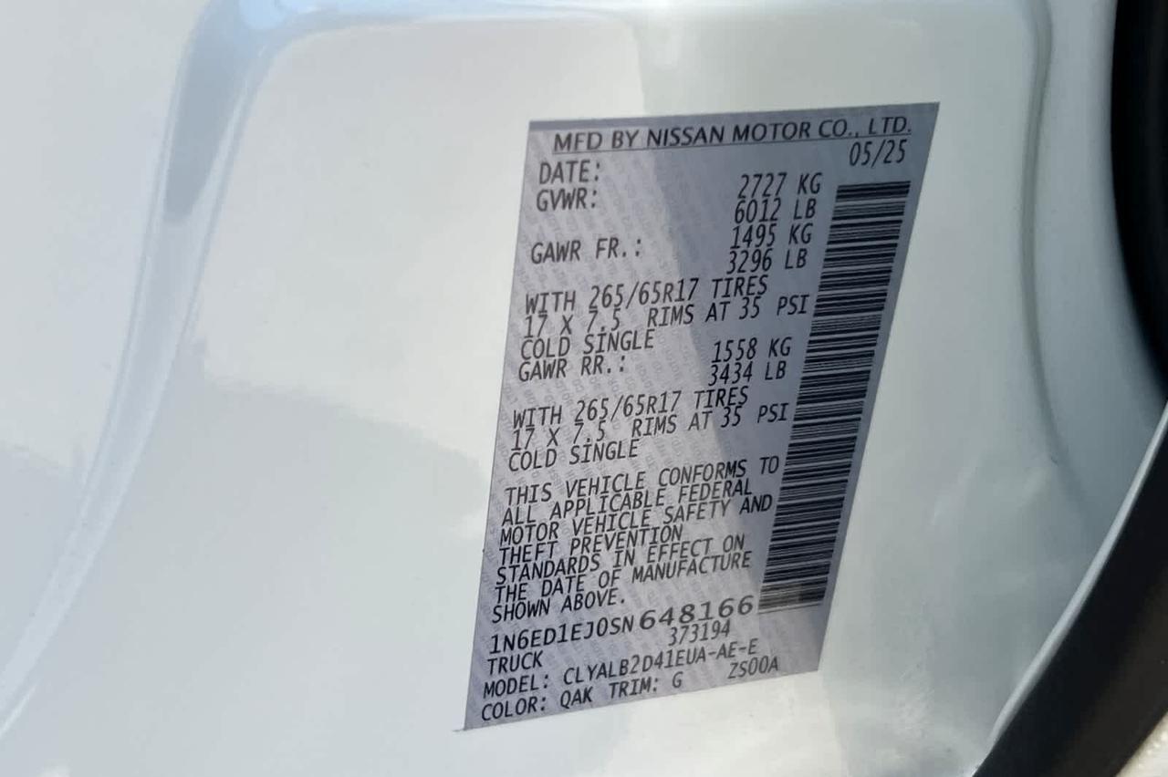 2025 Nissan Frontier SV Roseville CA