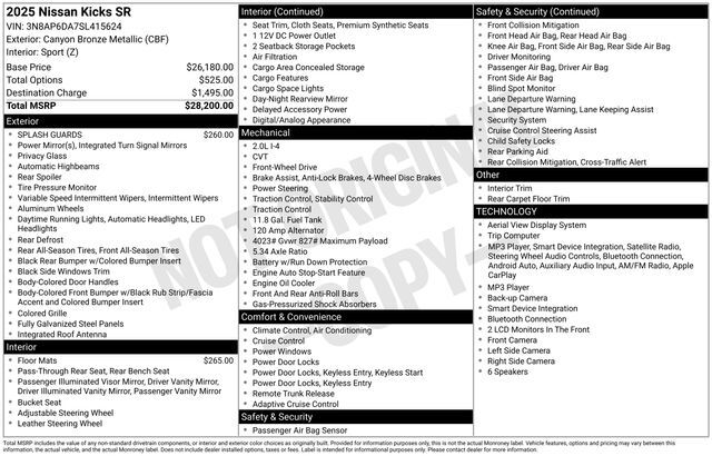 2025 Nissan Kicks SR Raleigh NC
