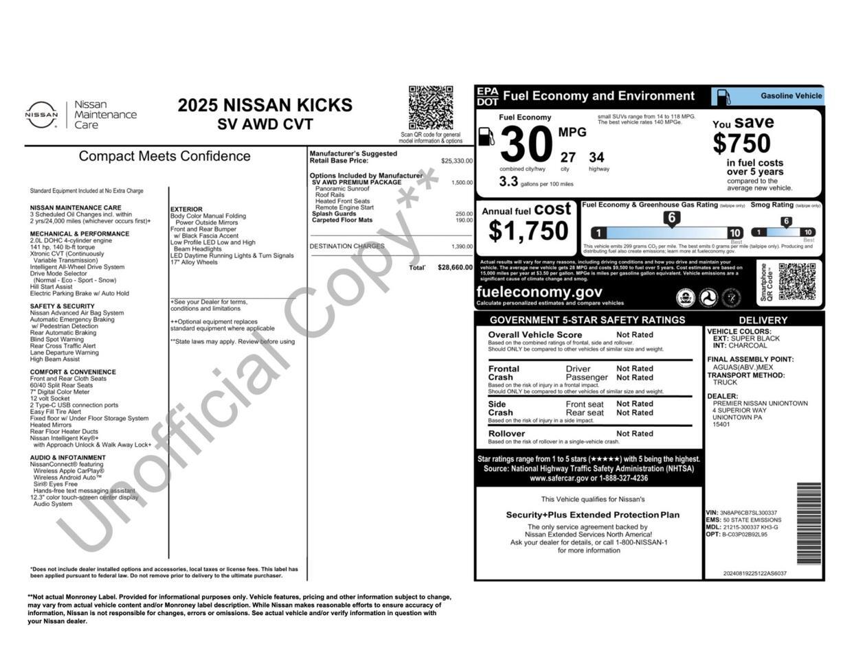 2025 Nissan Kicks SV AWD Tallmadge OH