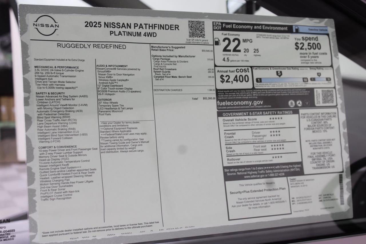 2025 Nissan Pathfinder Platinum Manassas VA