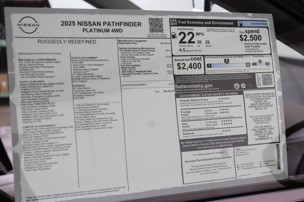 2025 Nissan Pathfinder Platinum Manassas VA
