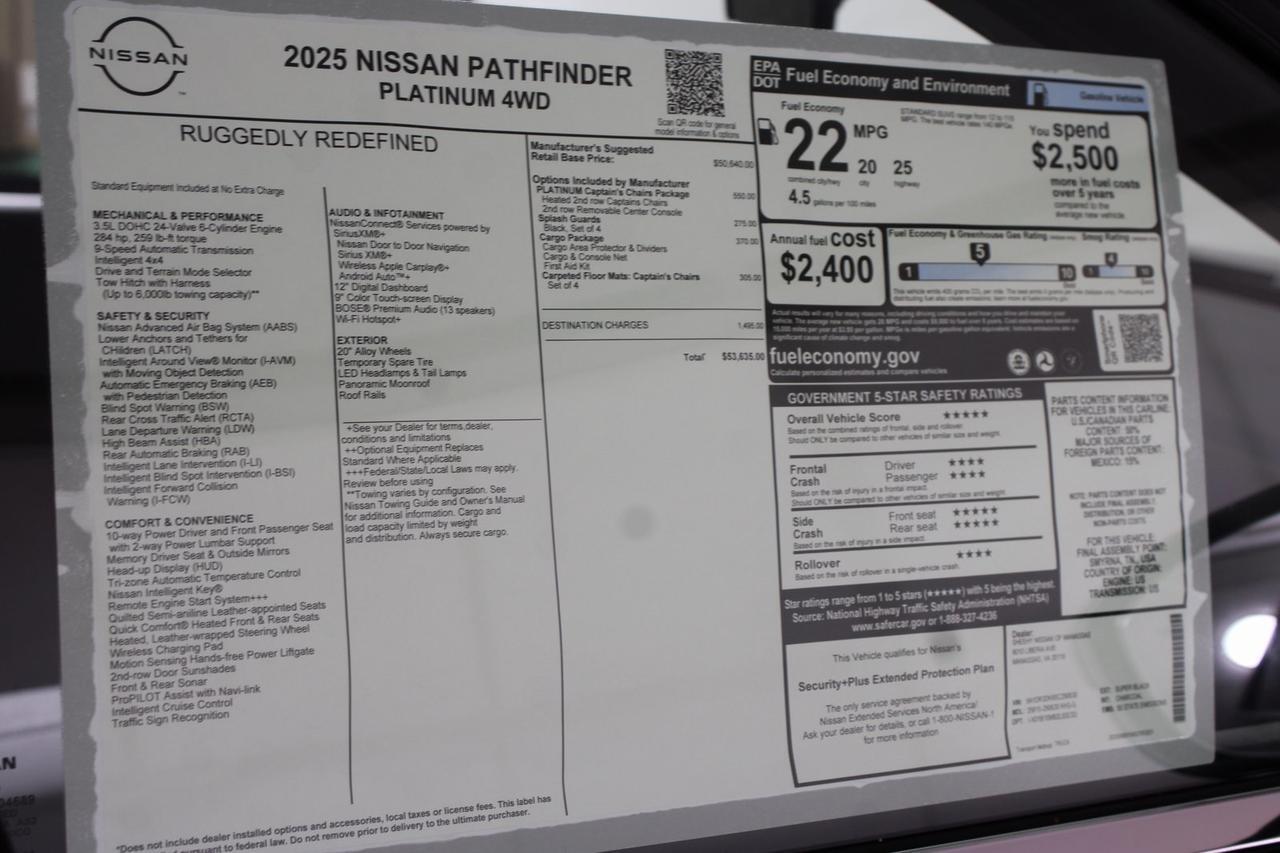 2025 Nissan Pathfinder Platinum Manassas VA