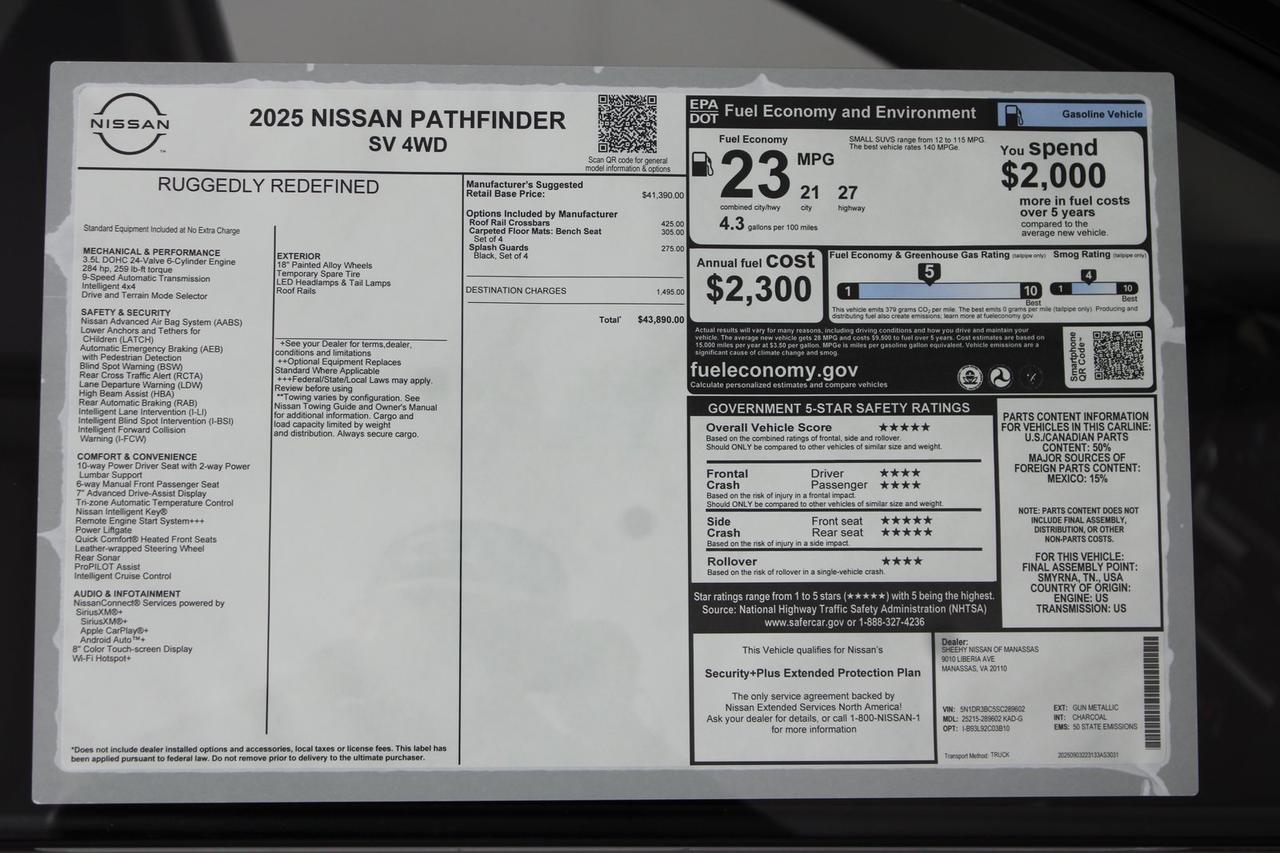 2025 Nissan Pathfinder SV Manassas VA