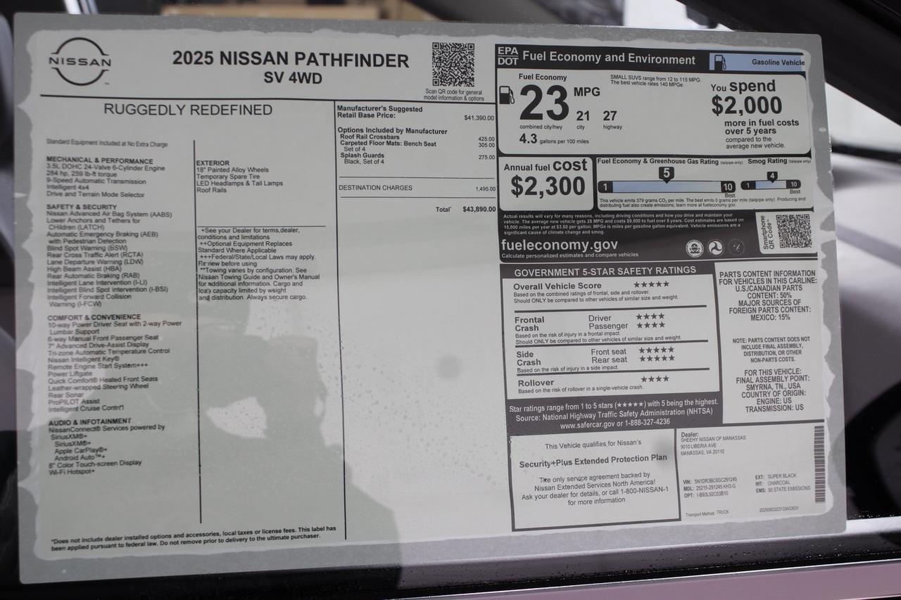 2025 Nissan Pathfinder SV Manassas VA