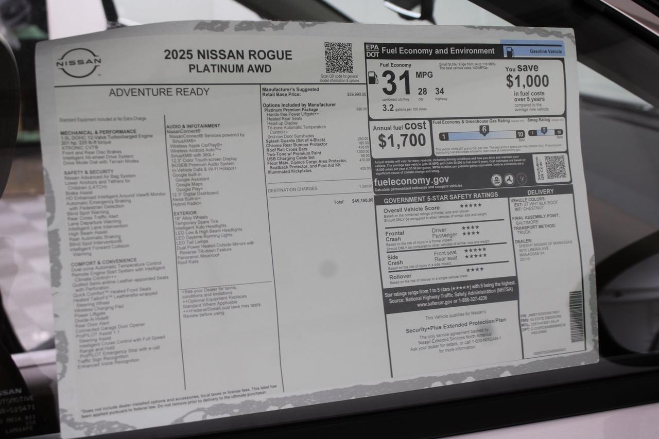 2025 Nissan Rogue Platinum Manassas VA