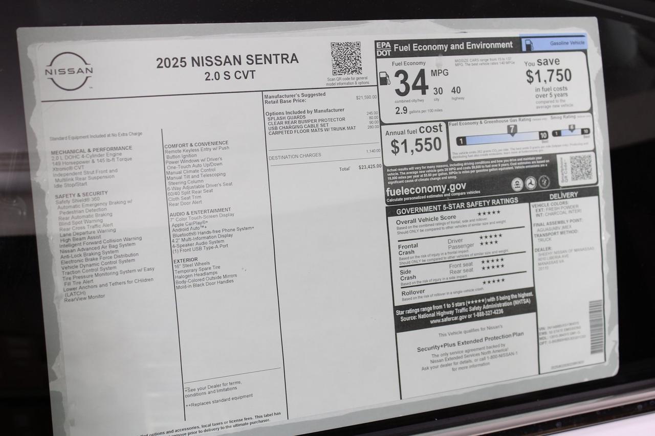 2025 Nissan Sentra S Manassas VA