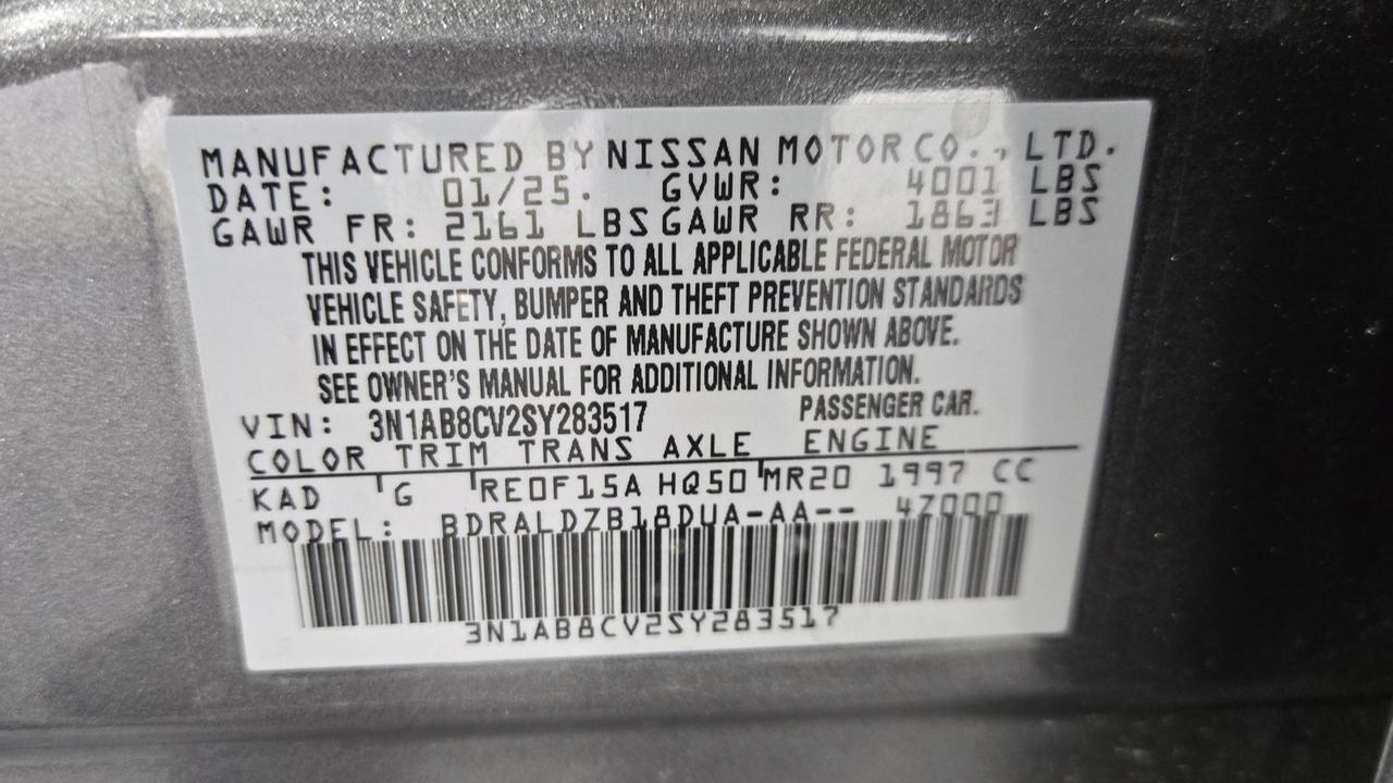 2025 Nissan Sentra SV Jersey City NJ