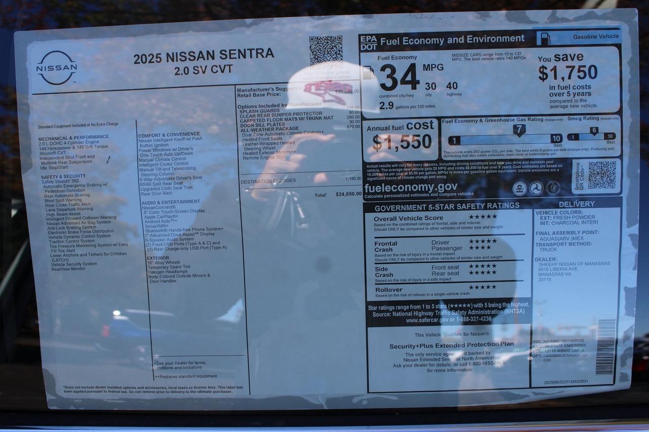 2025 Nissan Sentra SV Manassas VA
