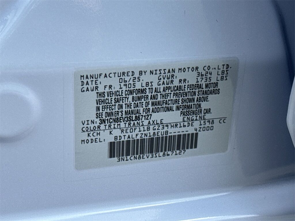2025 Nissan Versa 1.6 SV Kennesaw GA
