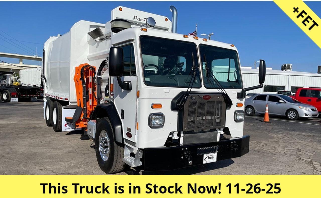 2025 Peterbilt 520 31 Yard Pac Tech Side Loader Garbage Truck Tampa FL
