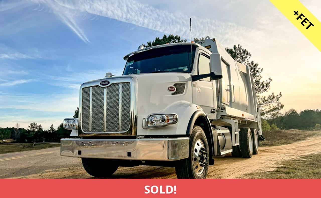 2025 Peterbilt 548 25 Yard Pac Mac Rear Loader Garbage Truck