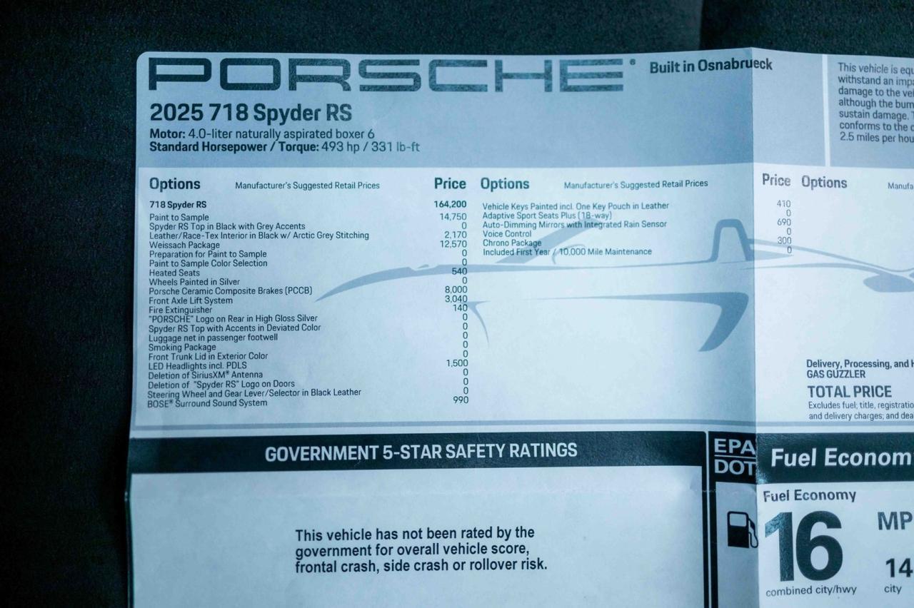 2025 Porsche 718 Spyder RS Marietta GA