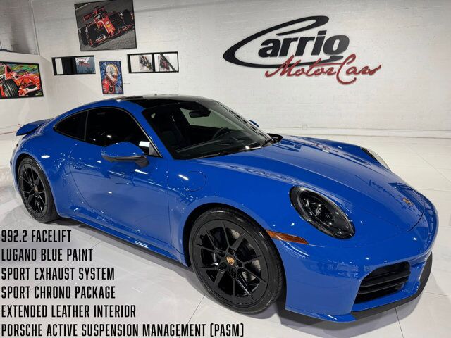 2025 Porsche 911 Carrera 992.2 FACELIFT!! Lugano Blue paint, Sport Chrono, PASM, sport exhaust, 360 cam & MUCH MORE!! Fort Lauderdale FL