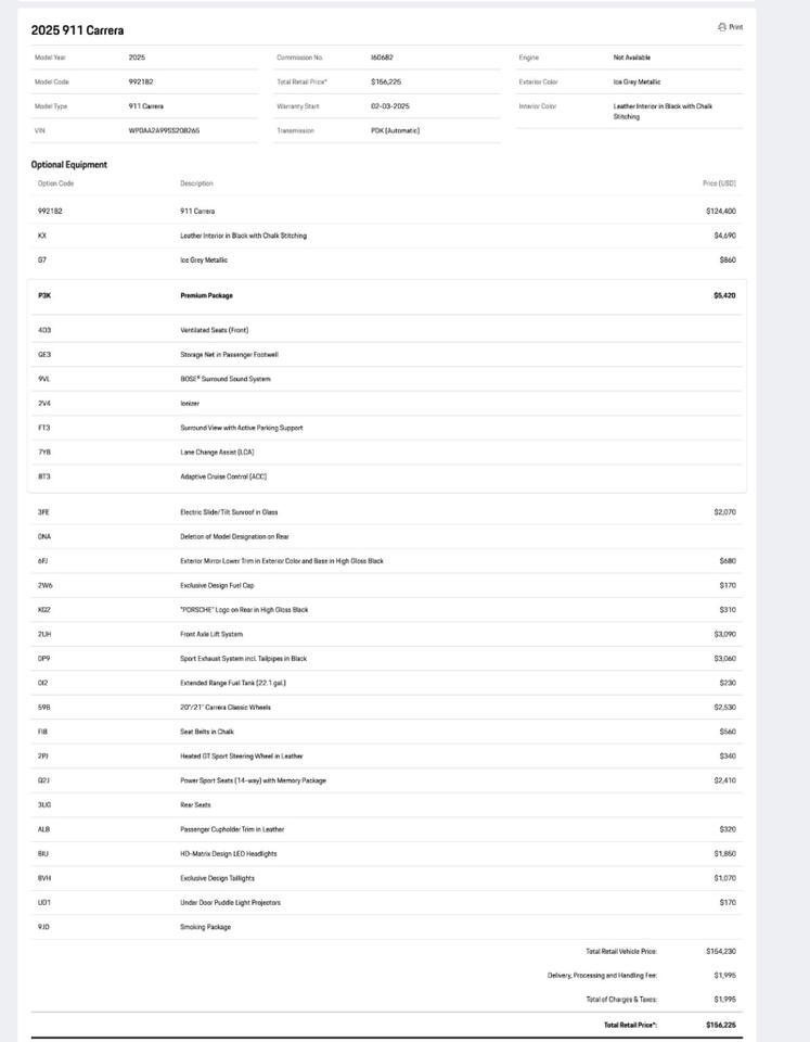 2025 Porsche 911 Carrera Pompano Beach FL