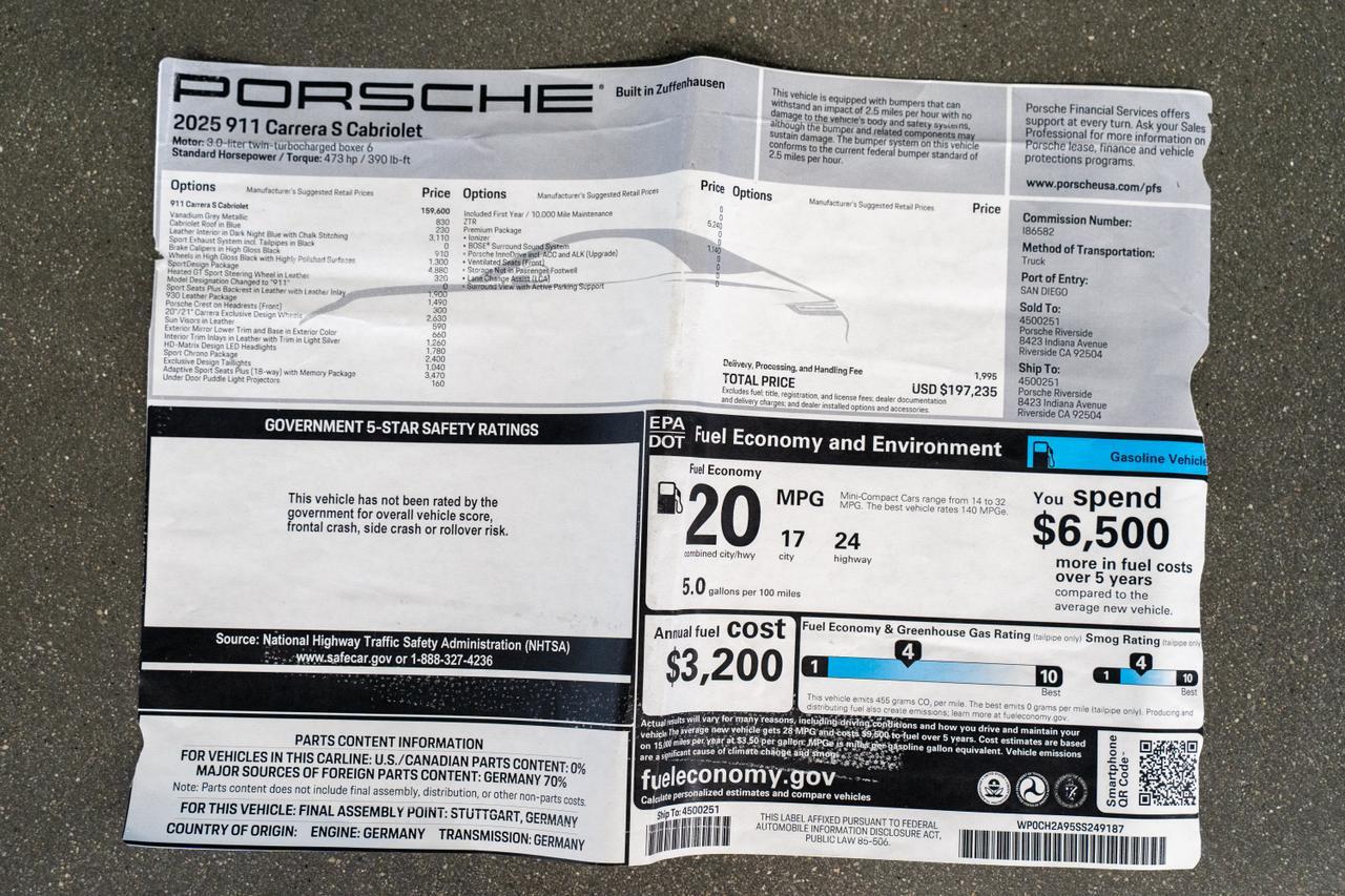 2025 Porsche 911 Carrera S San Clemente CA