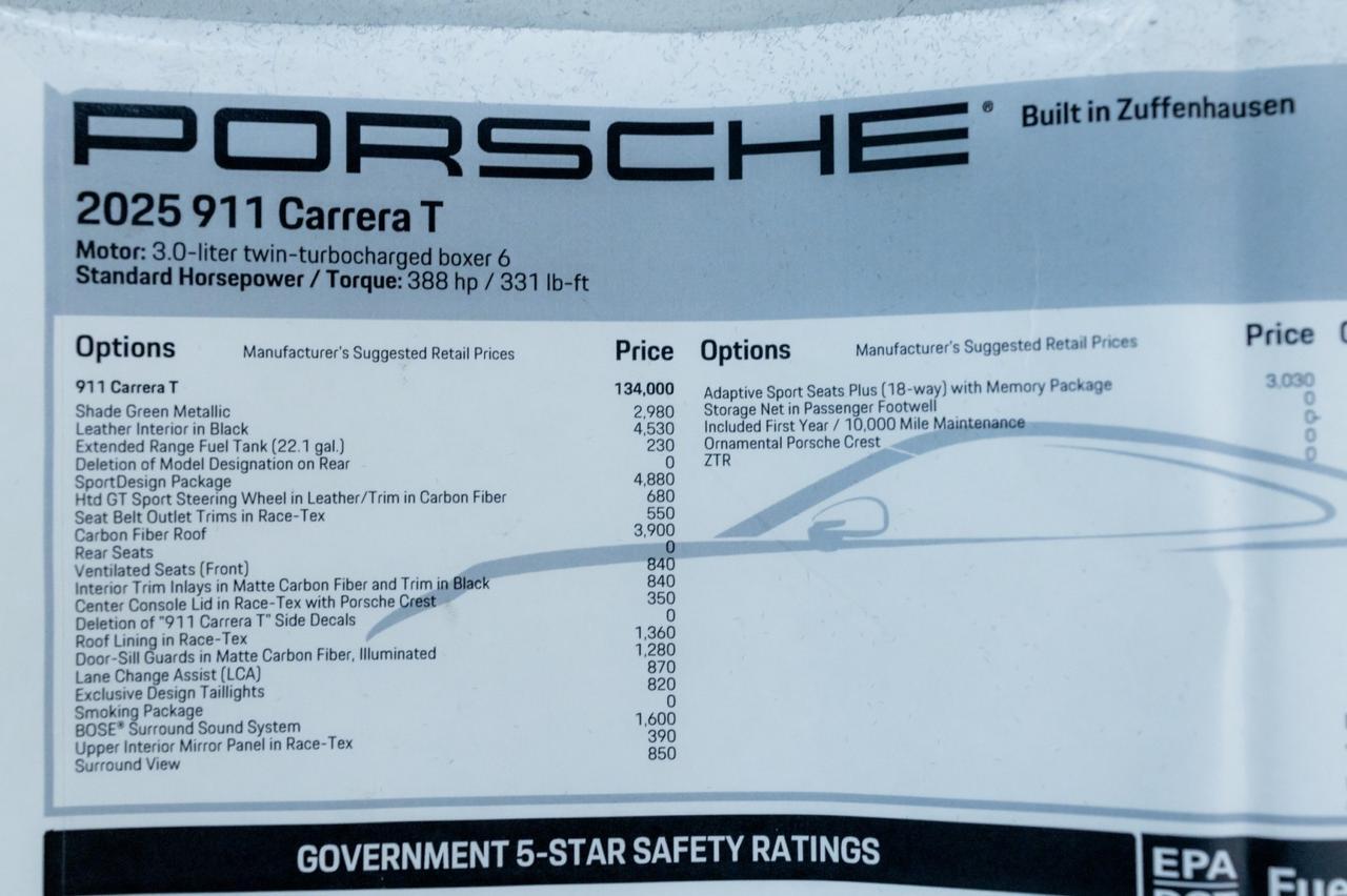2025 Porsche 911 Carrera T Marietta GA