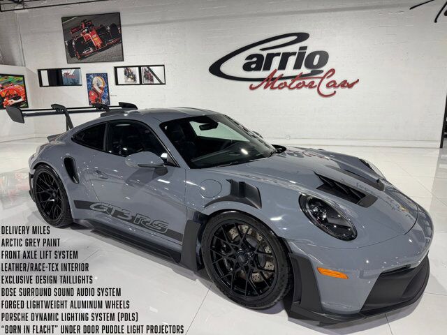 2025 Porsche 911 GT3 RS DELIVERY MILES! Arctic Grey paint, axle lift, Exclusive Design tails, Bose audio AND MORE!! Fort Lauderdale FL
