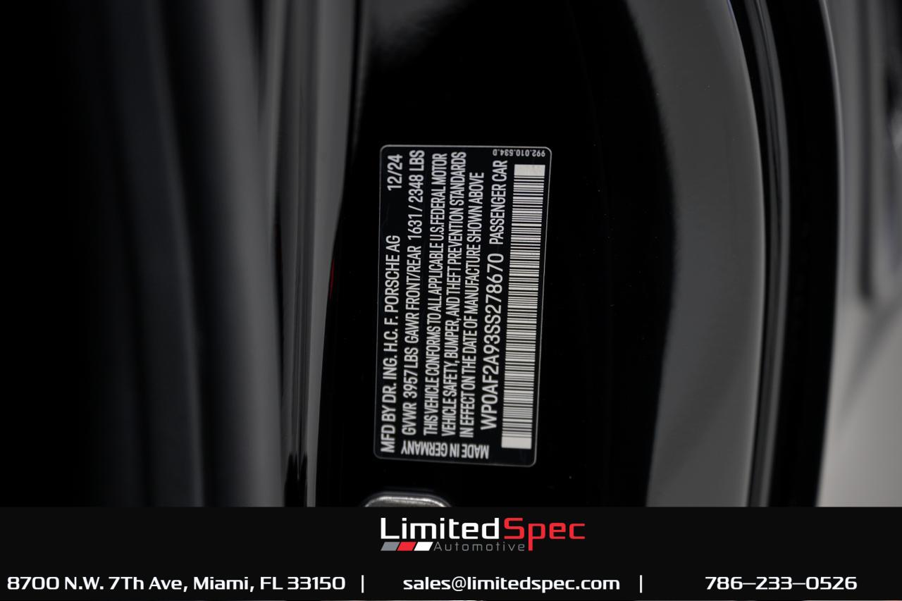 2025 Porsche 911 GT3 RS Weissach Package Miami FL