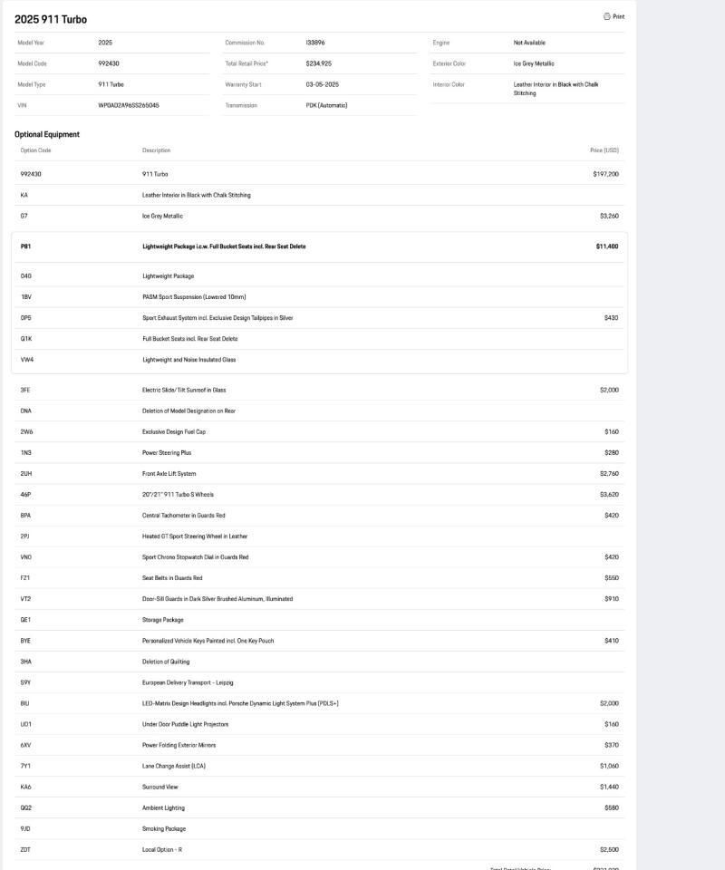 2025 Porsche 911 Turbo Pompano Beach FL