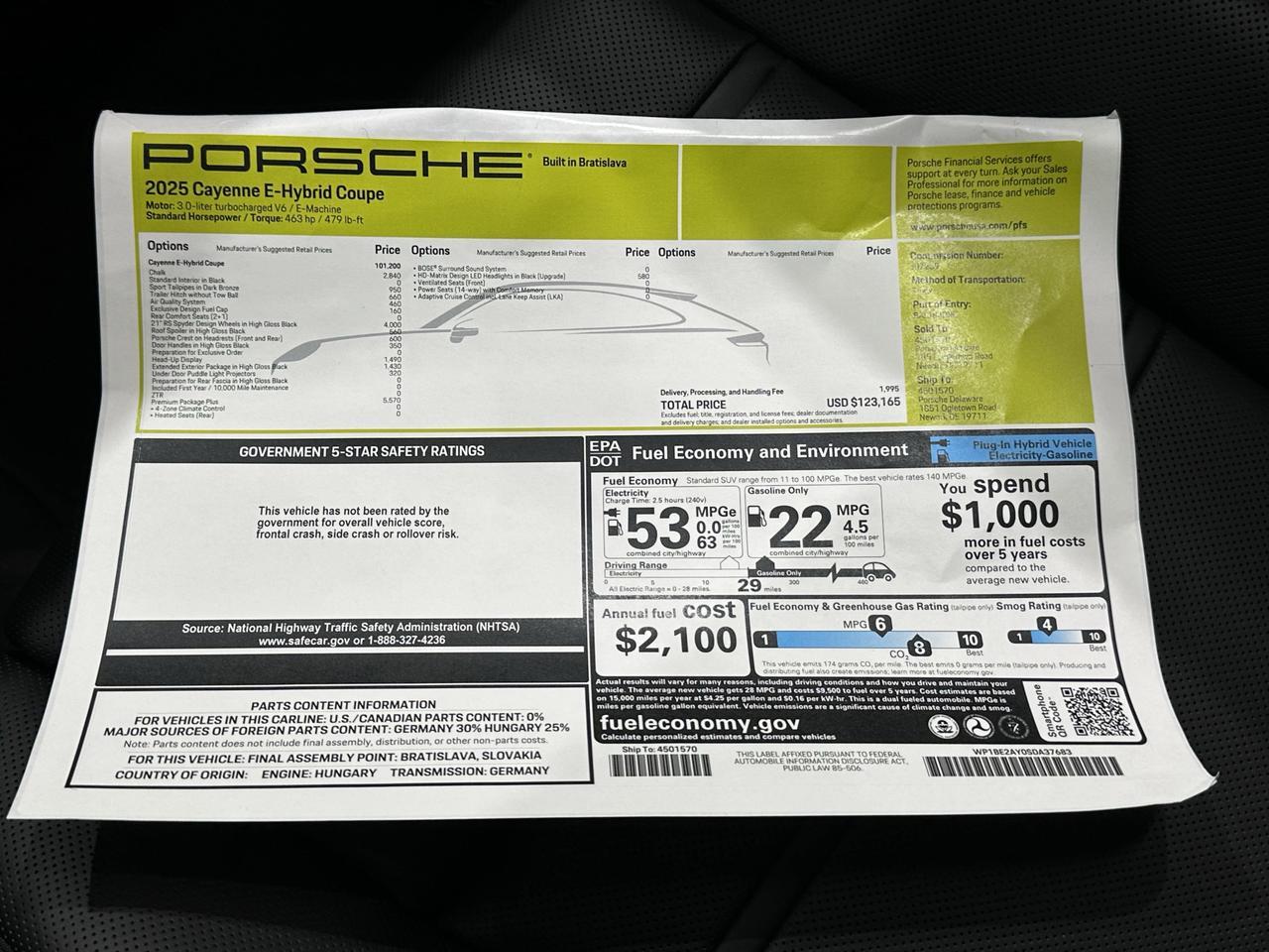 2025 Porsche Cayenne E-Hybrid Newark DE