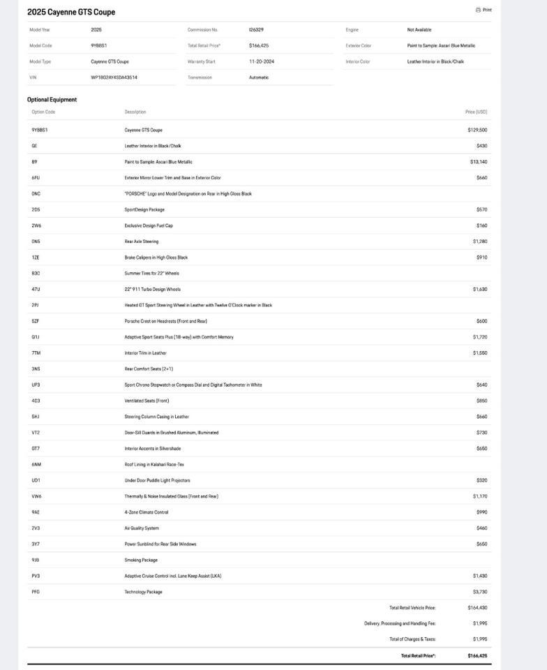 2025 Porsche Cayenne GTS Coupe Pompano Beach FL