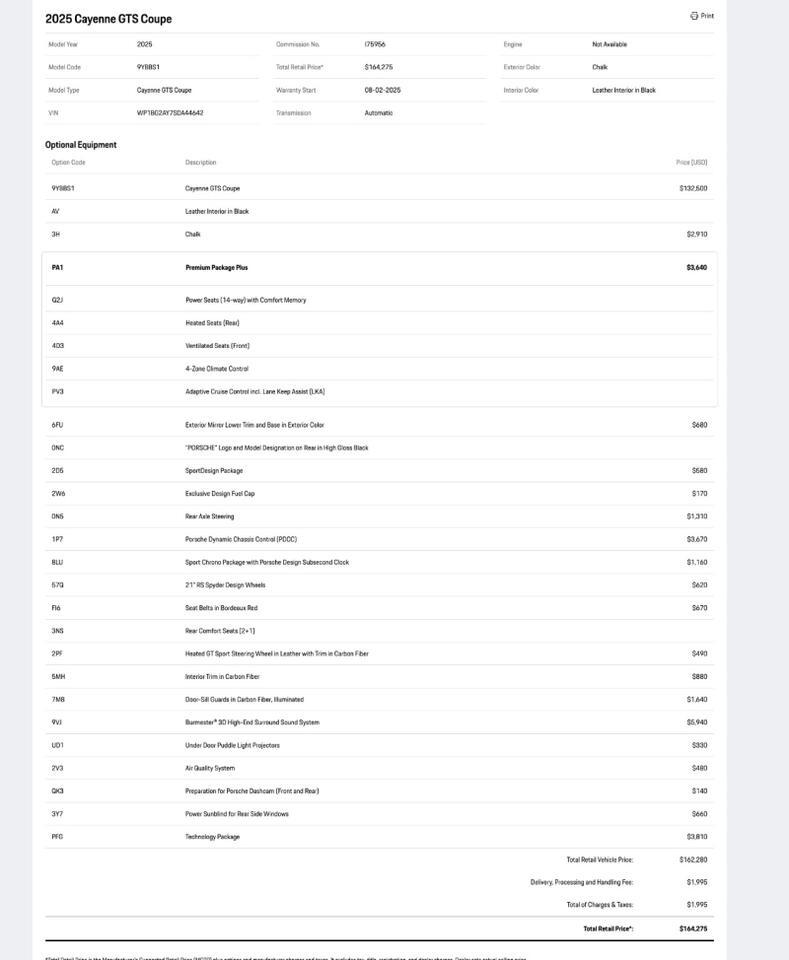 2025 Porsche Cayenne GTS Coupe Pompano Beach FL