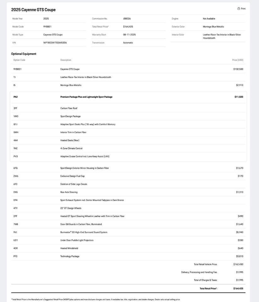 2025 Porsche Cayenne GTS Coupe Pompano Beach FL