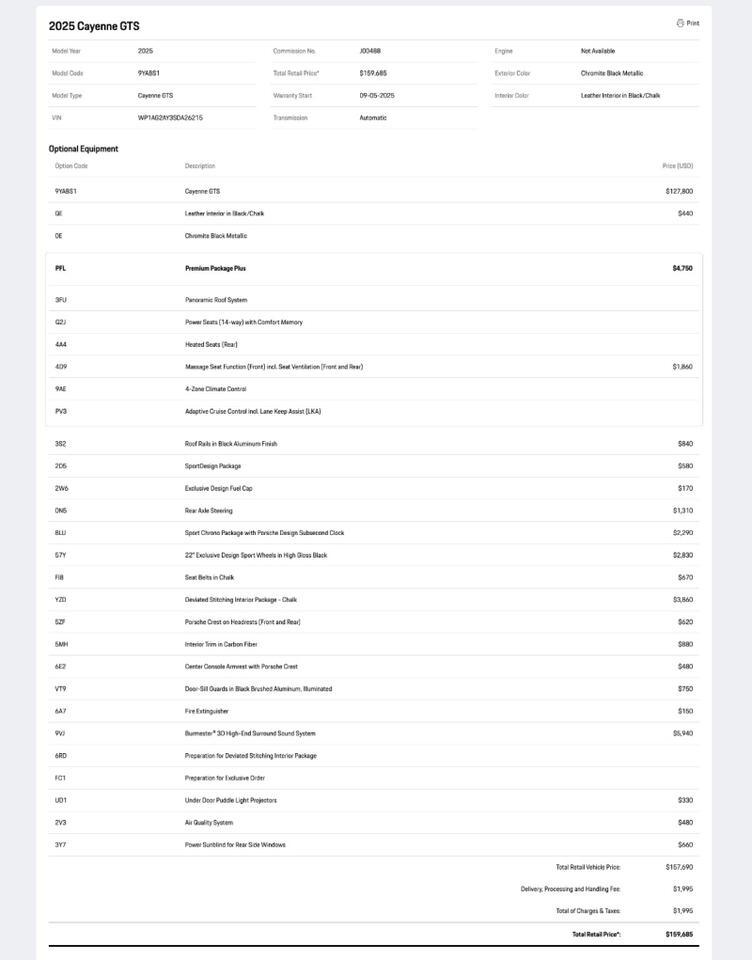 2025 Porsche Cayenne GTS Pompano Beach FL