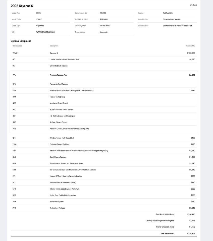 2025 Porsche Cayenne S Pompano Beach FL
