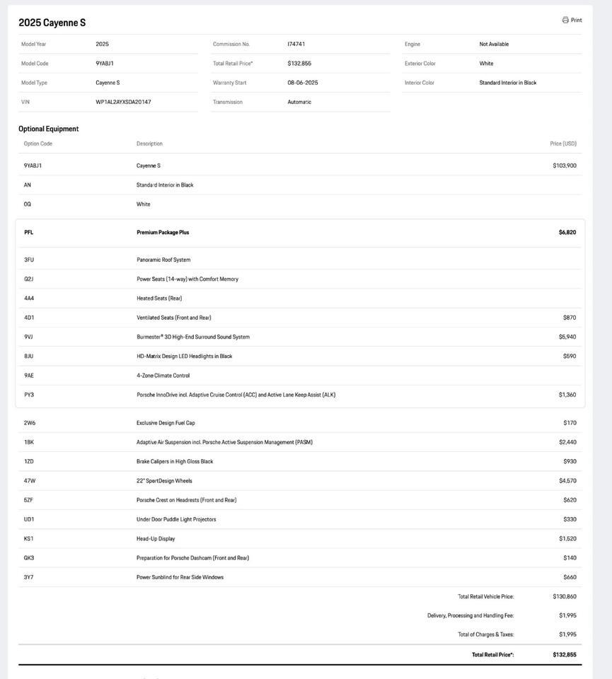 2025 Porsche Cayenne S Pompano Beach FL