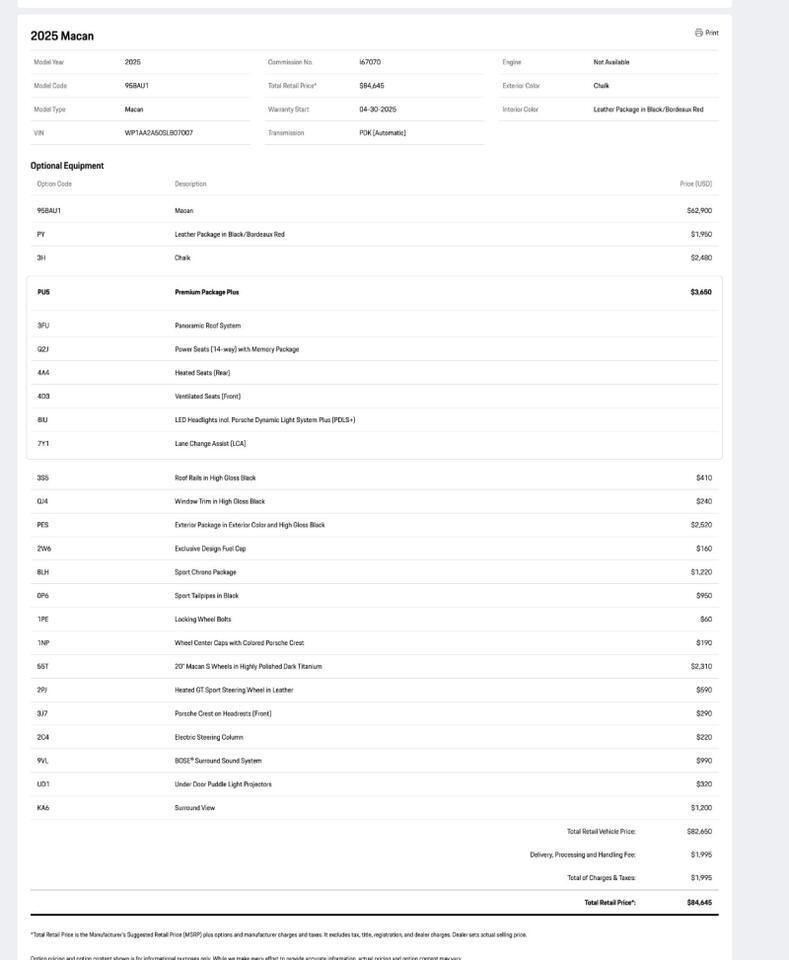 2025 Porsche Macan Pompano Beach FL