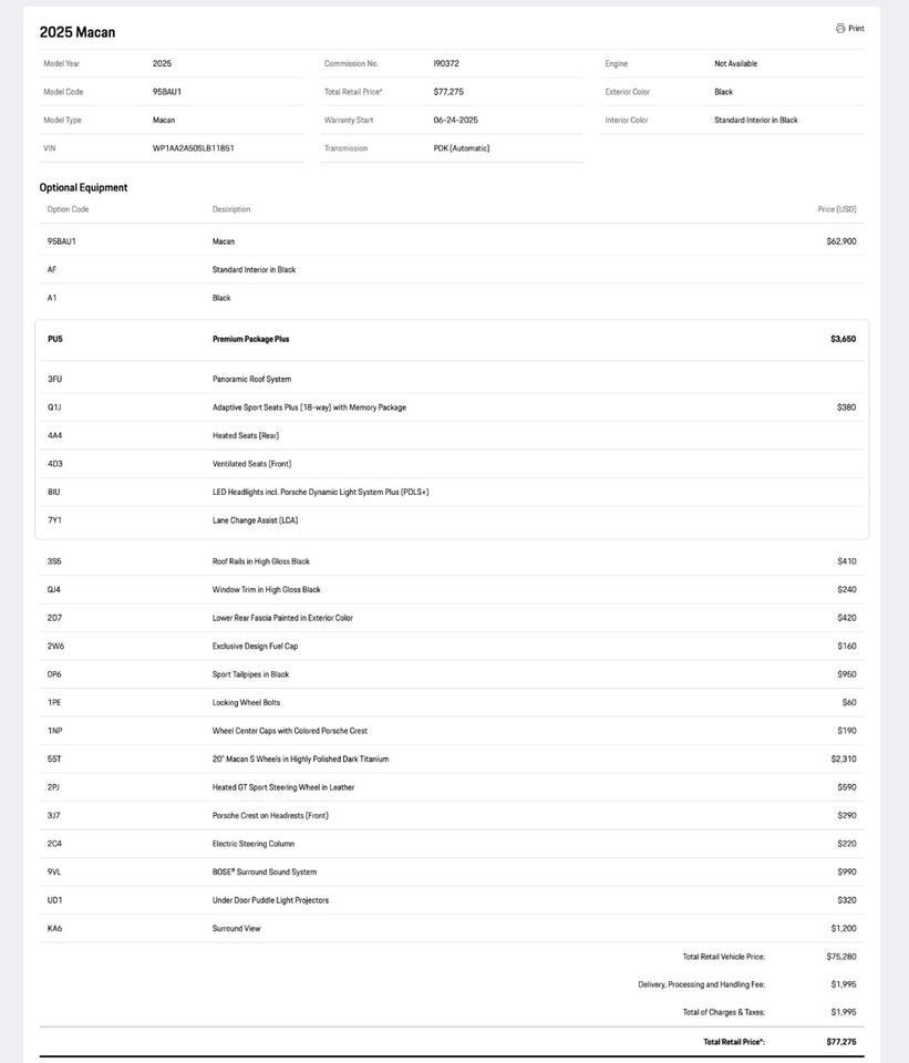 2025 Porsche Macan Pompano Beach FL