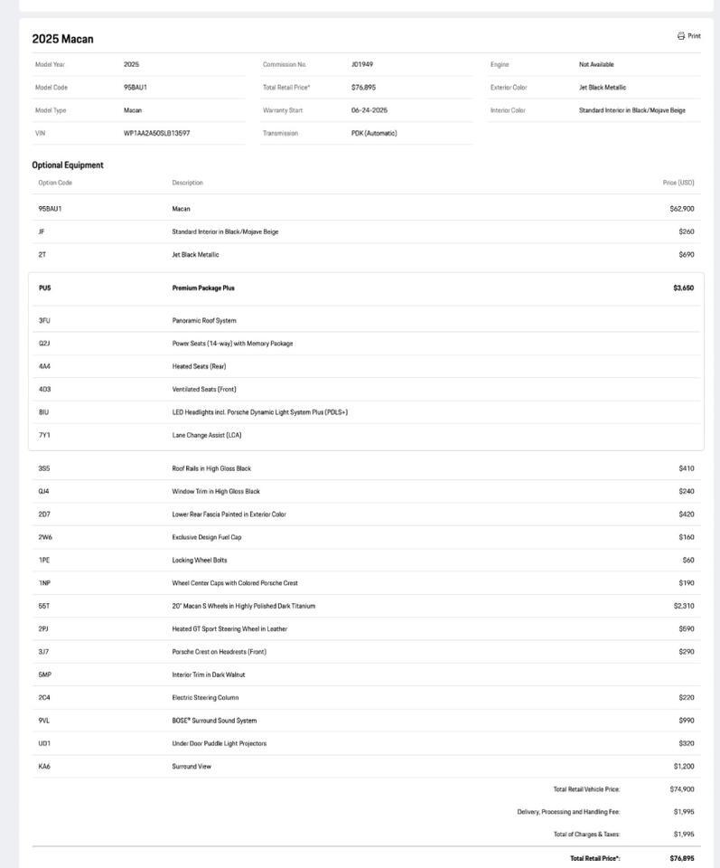 2025 Porsche Macan Pompano Beach FL