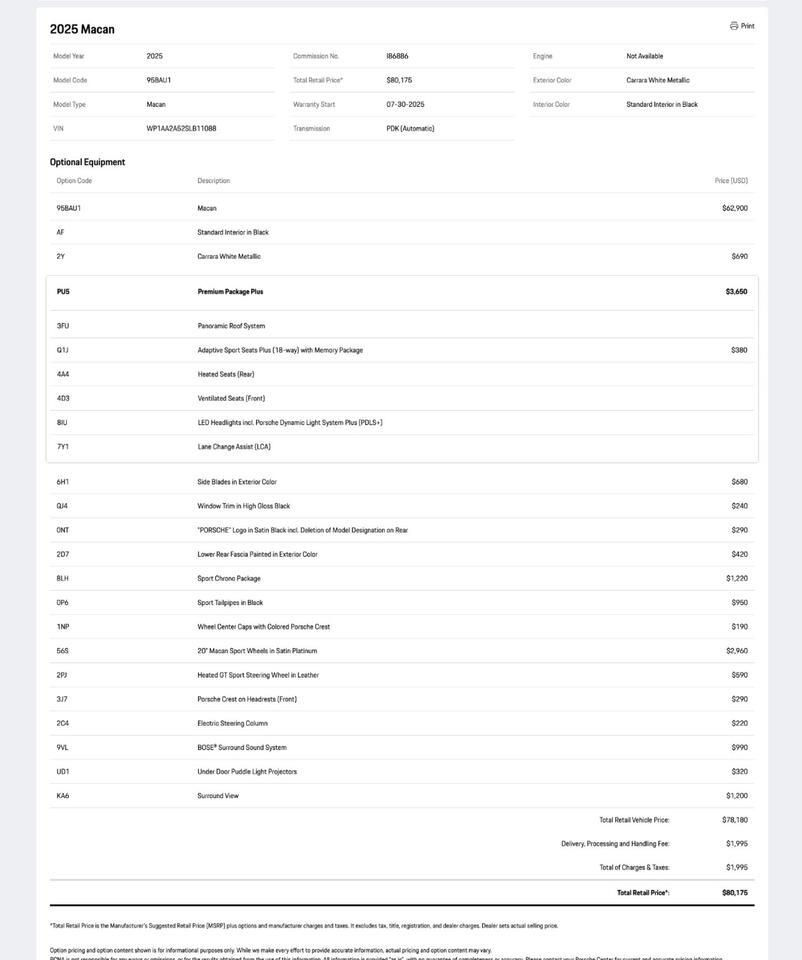 2025 Porsche Macan Pompano Beach FL