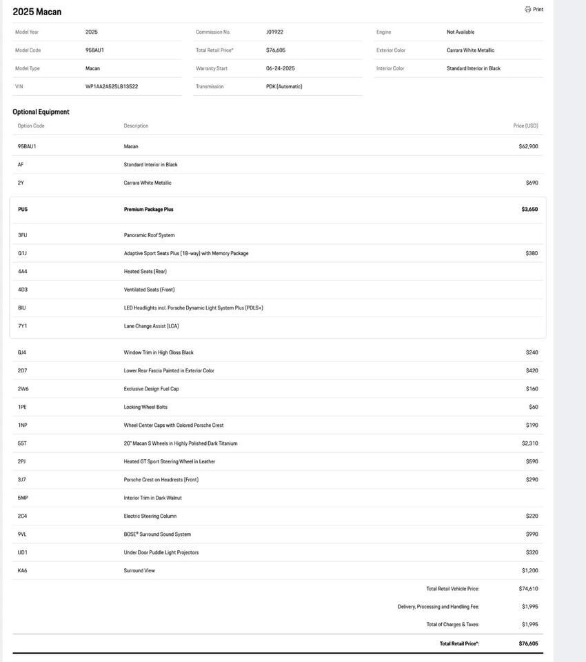 2025 Porsche Macan Pompano Beach FL