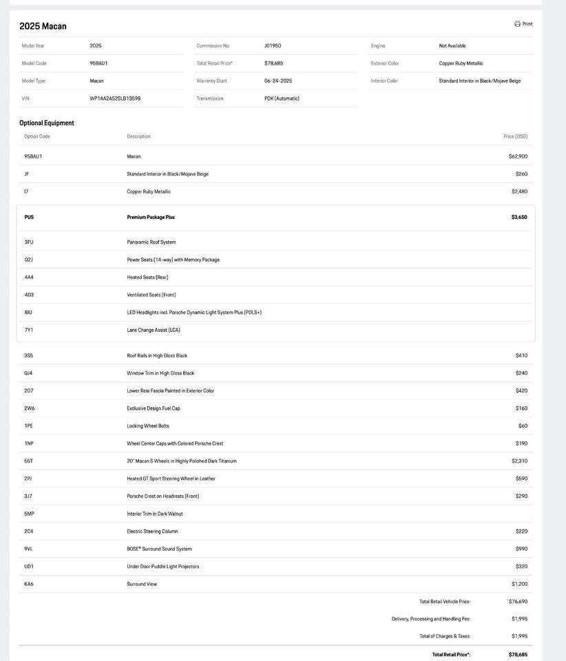 2025 Porsche Macan Pompano Beach FL