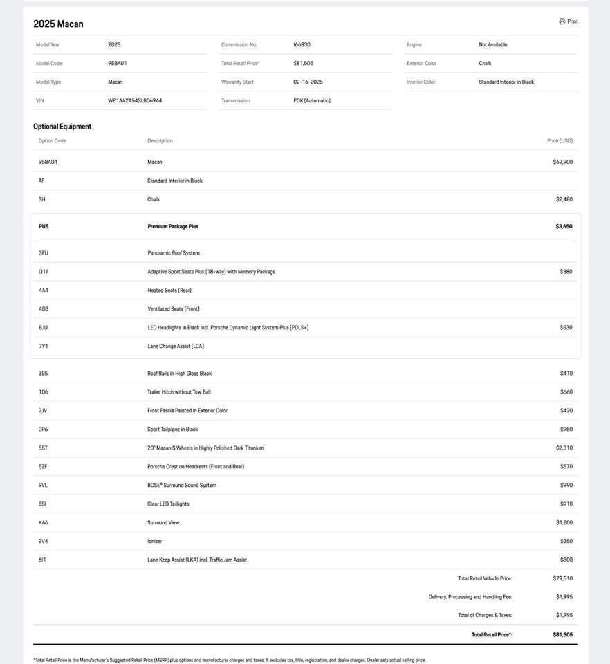 2025 Porsche Macan Pompano Beach FL
