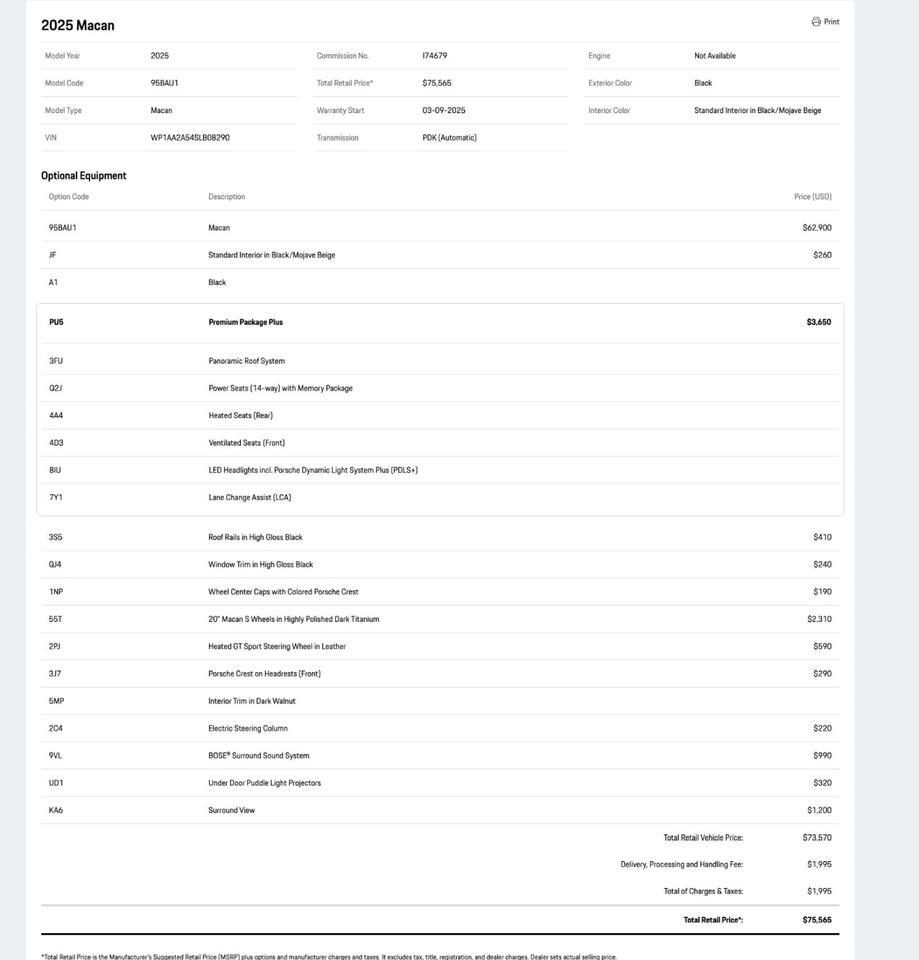 2025 Porsche Macan Pompano Beach FL