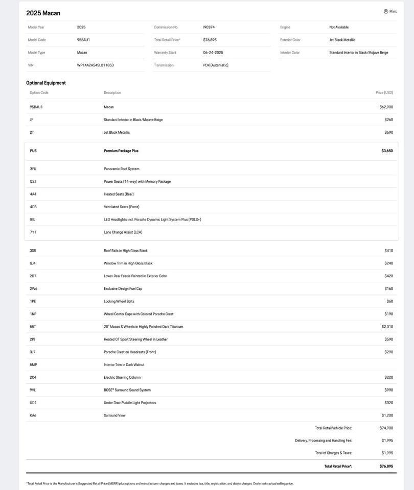 2025 Porsche Macan Pompano Beach FL