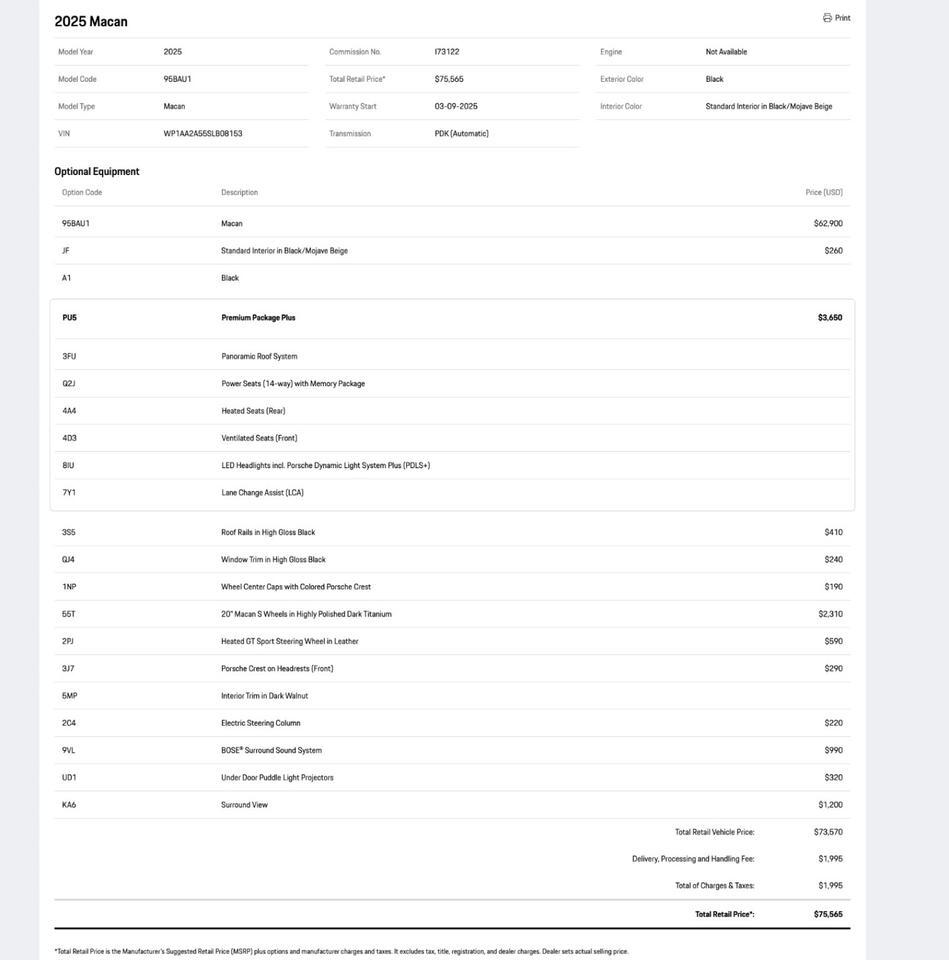 2025 Porsche Macan Pompano Beach FL